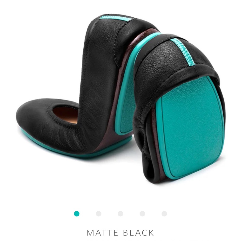 Tieks Matte Black Flats size 6